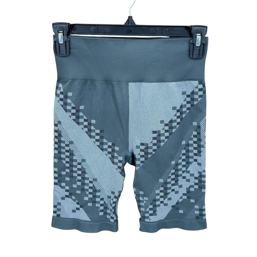 Gymshark Shorts Womens Medium Gray Wtflex Cyborg Seamless Cycling Active Stretch